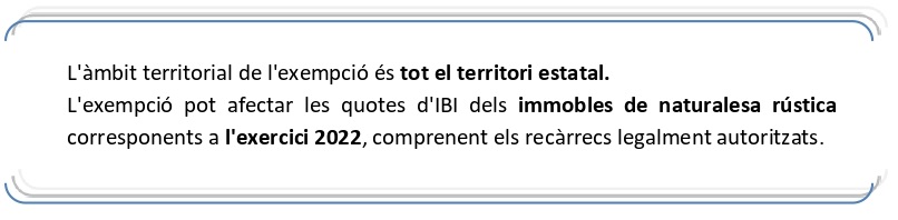 Ambit de l'exempció