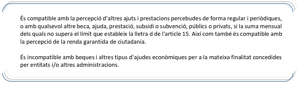 Compatibilitats i incompatibilitats.