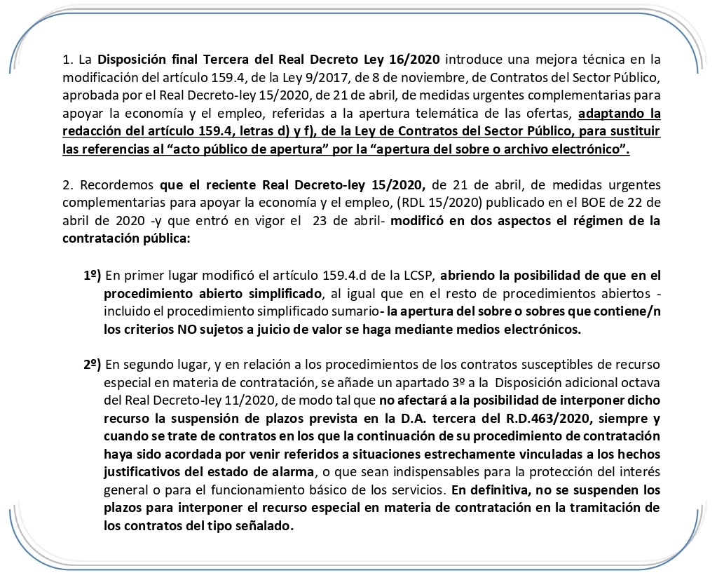 Contratación pública.