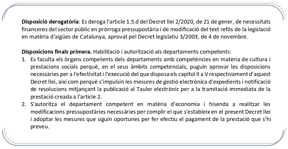 Disposició derogatoria i final primera.