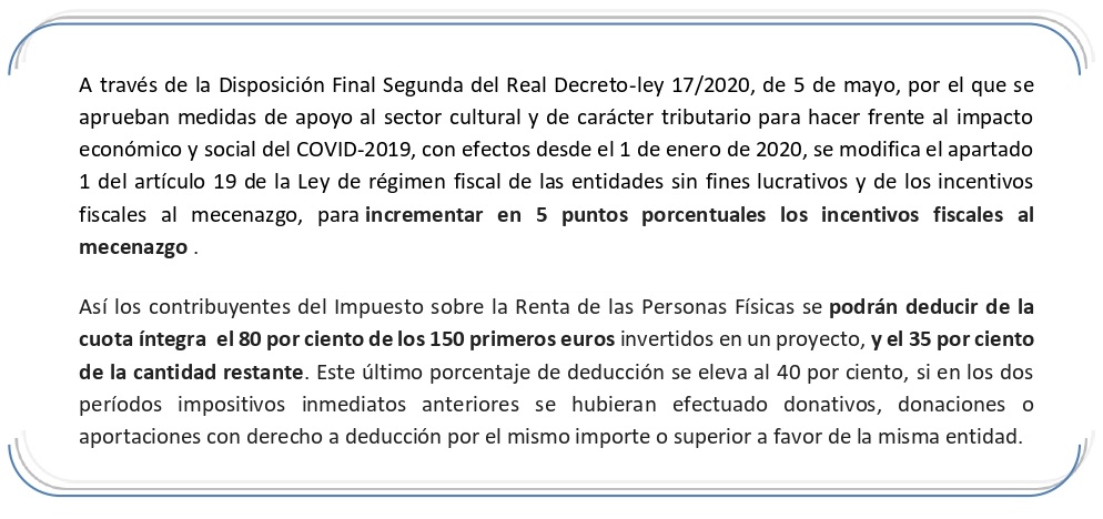 Incentivos fiscales.