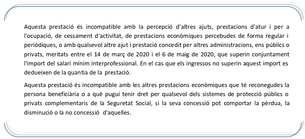 Incompatibilitats.