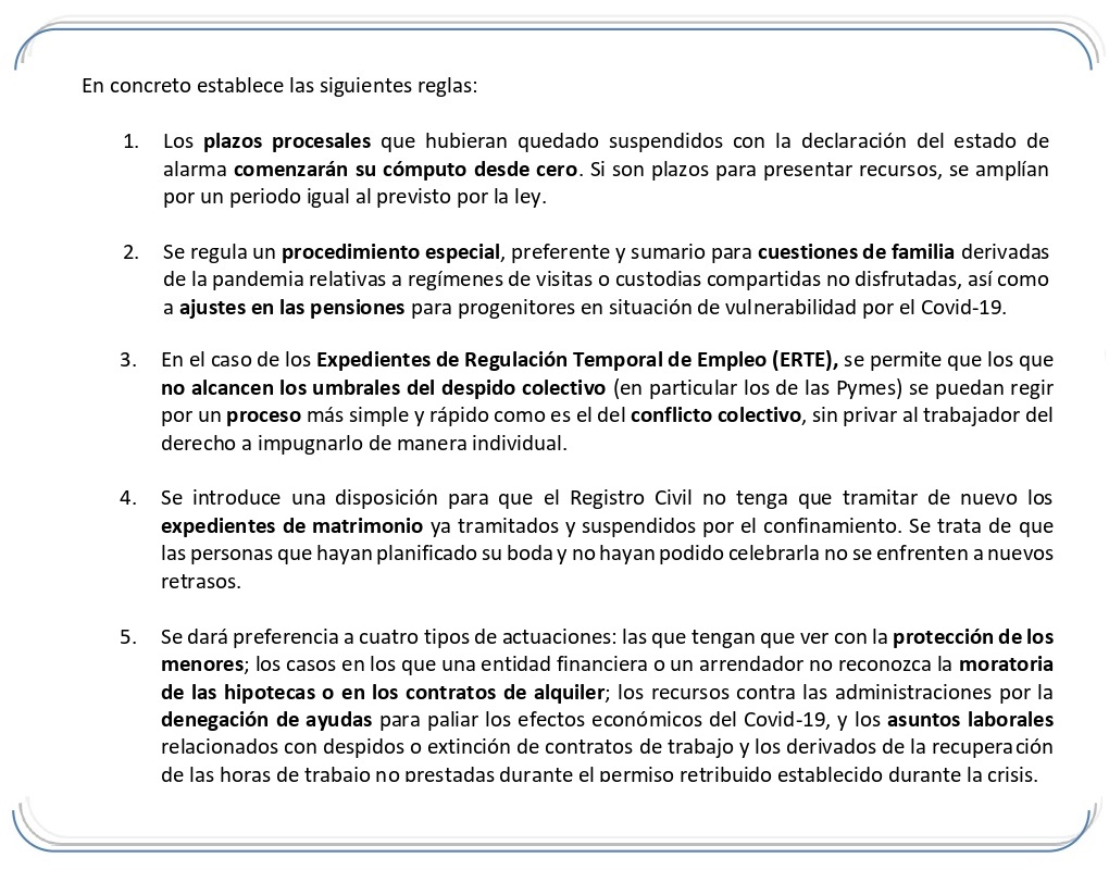 JUZGADOS Y TRIBUNALES. MEDIDAS PROCESALES.