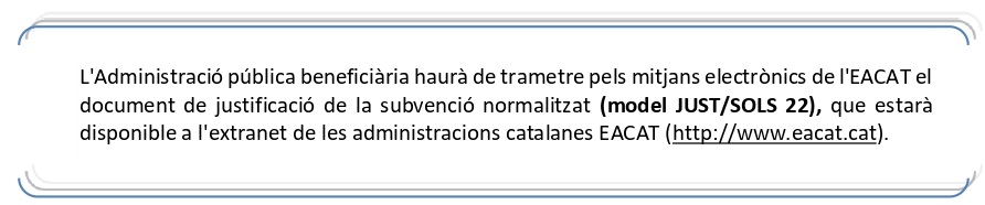 Justificació despesa