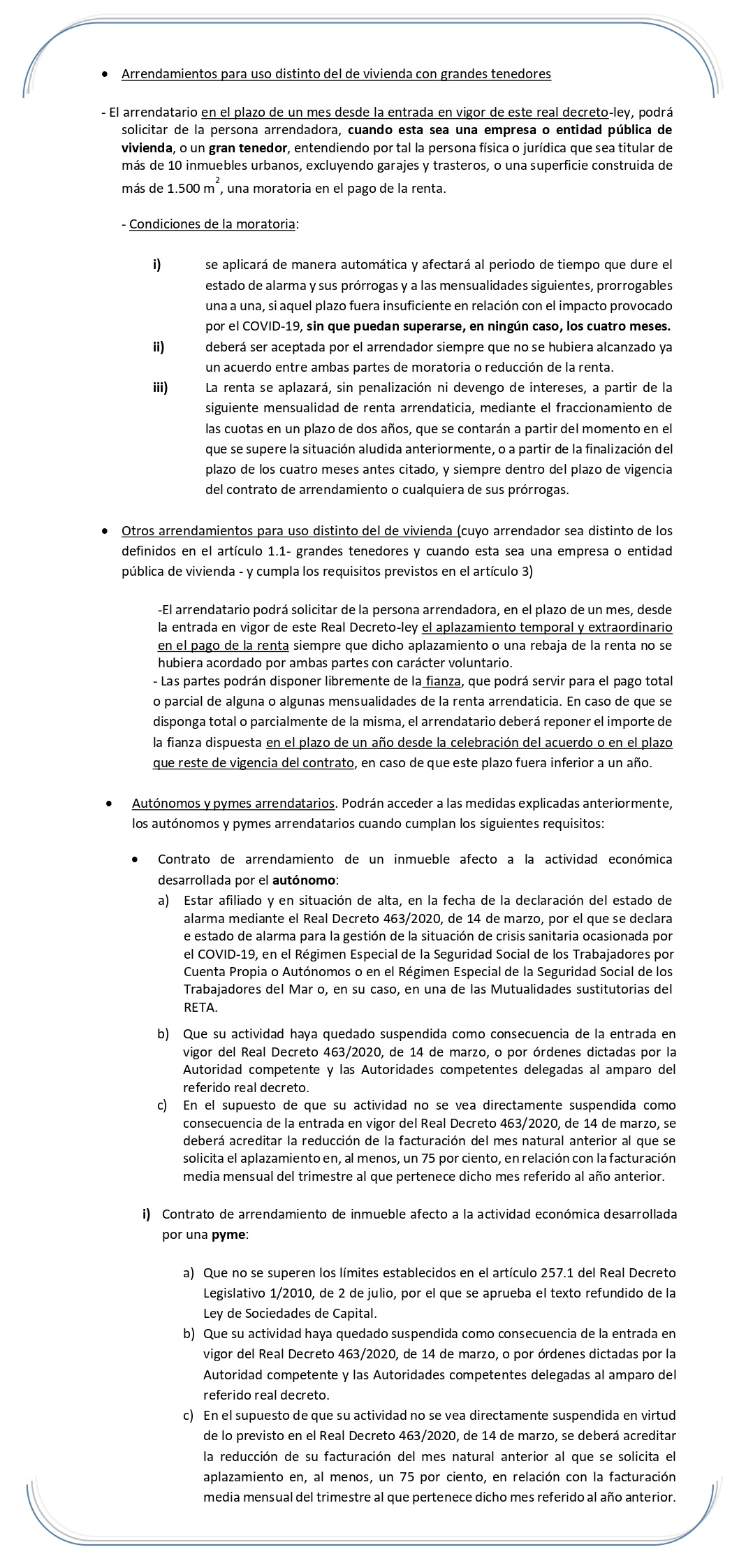 MEDIDAS PARA REDUCIR LOS COSTES OPERATIVOS DE PYMES Y AUTÓNOMOS