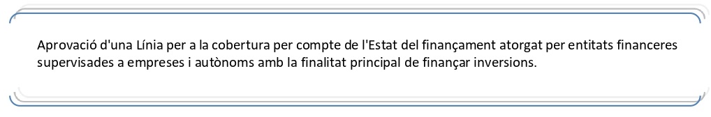 Mesures de suport a la inversió