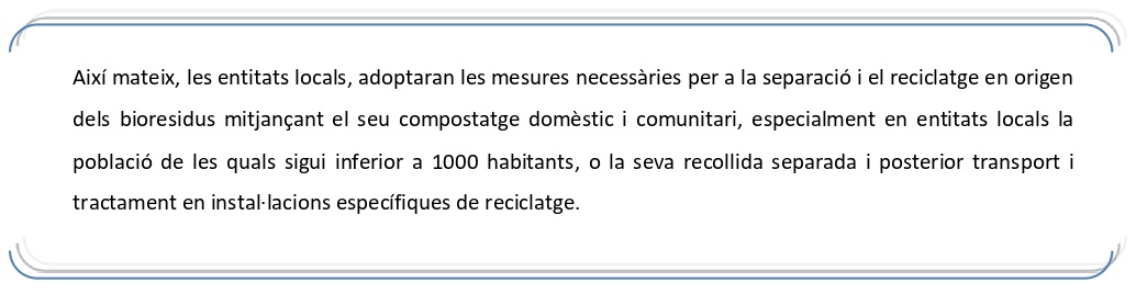 Mesures locals bioresidus