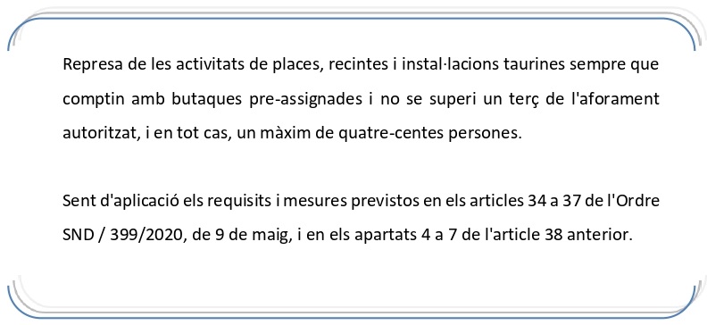 Modificacions restriccions fase 2