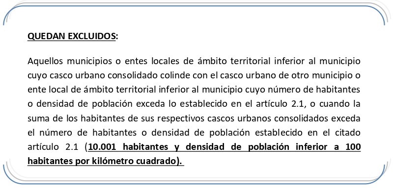 Municipios o entes locales colindantes.