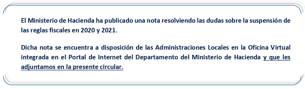 Nota informativa Ministerio de Hacienda