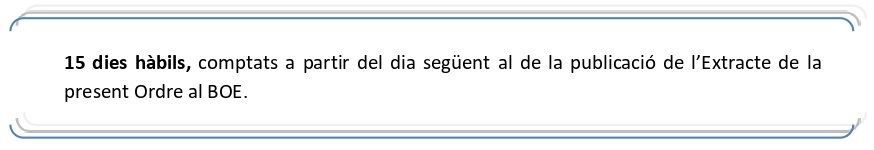 Presentació de solicituds