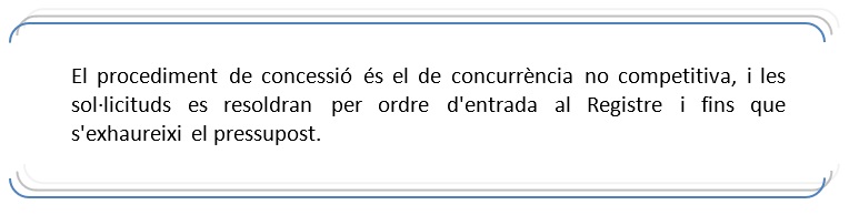 Procediment de concessió.