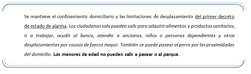 Quién no puede salir de casa.