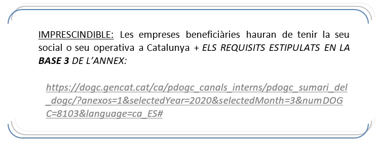 Requisits per a ser beneficiaris.