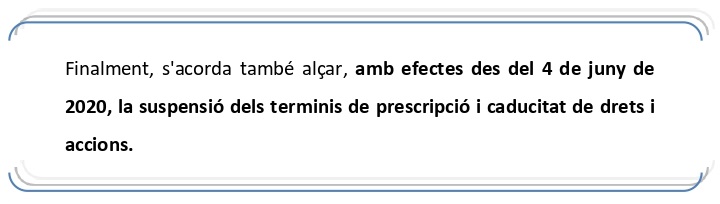 Terminis de prescripció i caducitat.