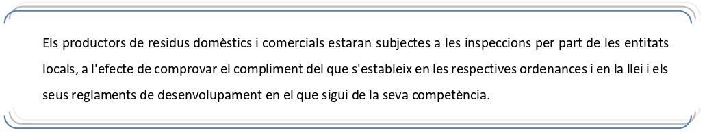 Vigilancia, gestio i potestat sancionadora entitats