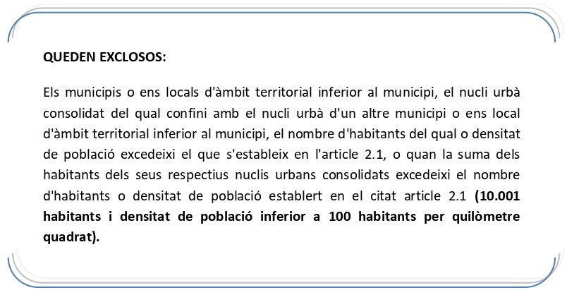 municipis exclosos.